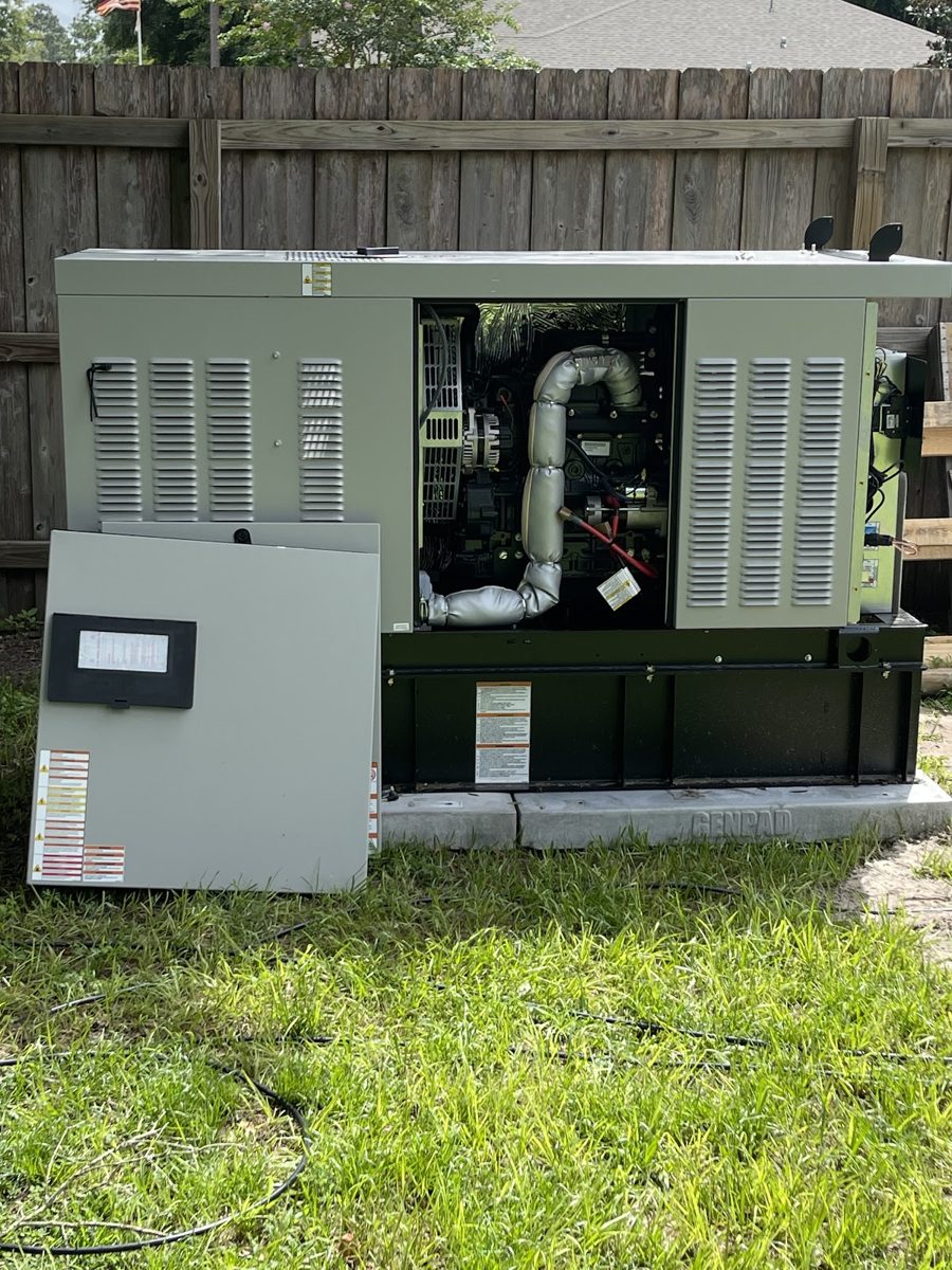 Standby generator installed by Robinson E Electric