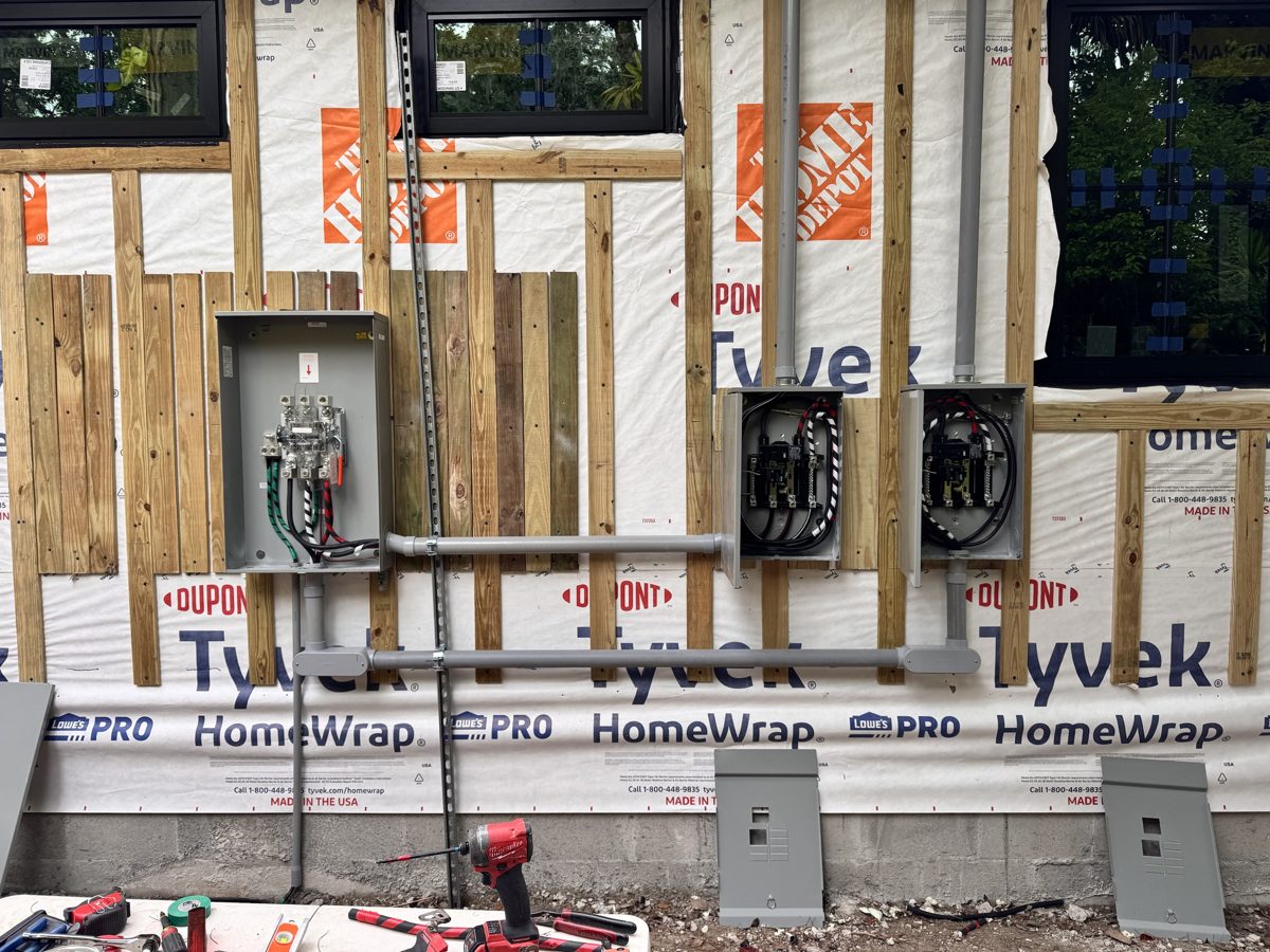 New construction meter bank by Robinson E Electric